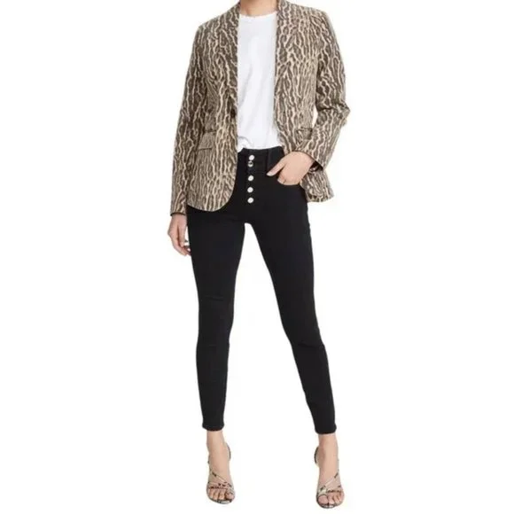 GOOD AMERICAN Skinny Jeans, Black Cotton High Rise Button Fly Pocket Casual 0/25 - Picture 2 of 16